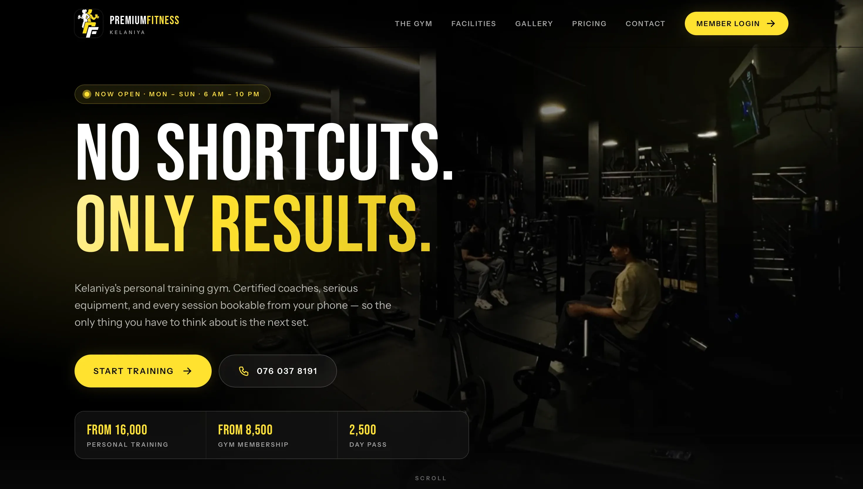 The Premium Fitness website